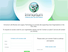 Tablet Screenshot of immortum.com